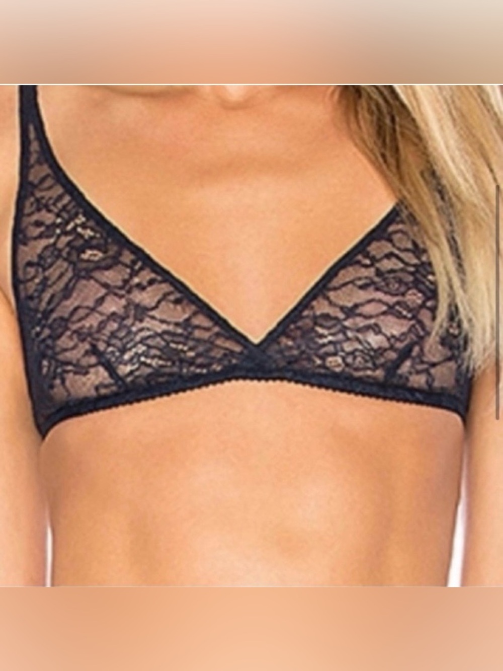 🍁Only Hearts Bra Paloma Beach Bralette - Color: Navy Lace - Size Small Bra Only